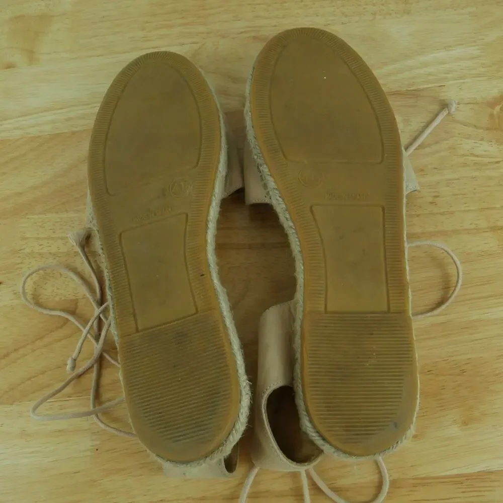 Kanna EU 41 US 10 Espadrilles Ankle Tie Sandals Preppy Coastal Resort Vacation